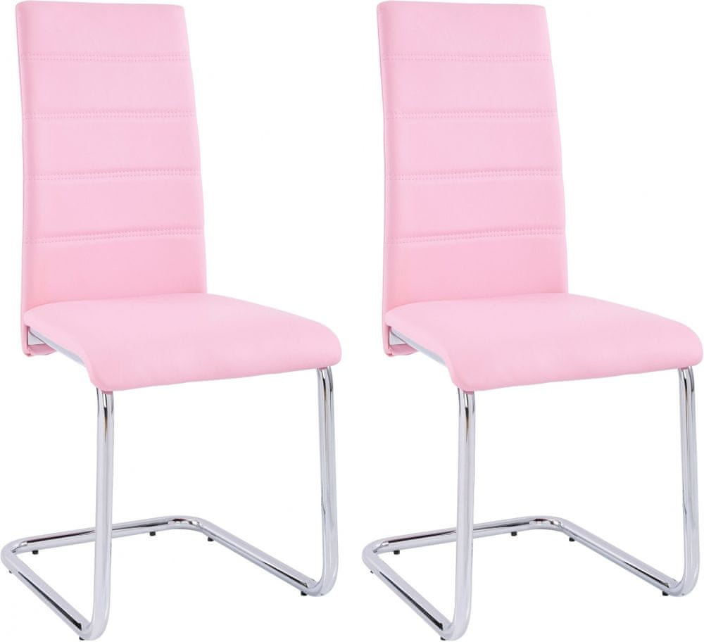 Danish Style Jedálenská stolička Aber (Súprava 4 ks), ružová